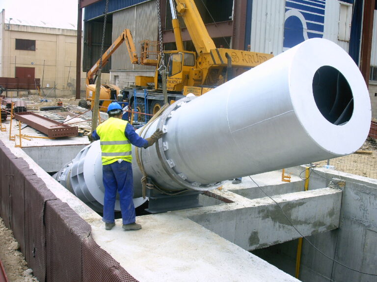 Montage tube rotatif