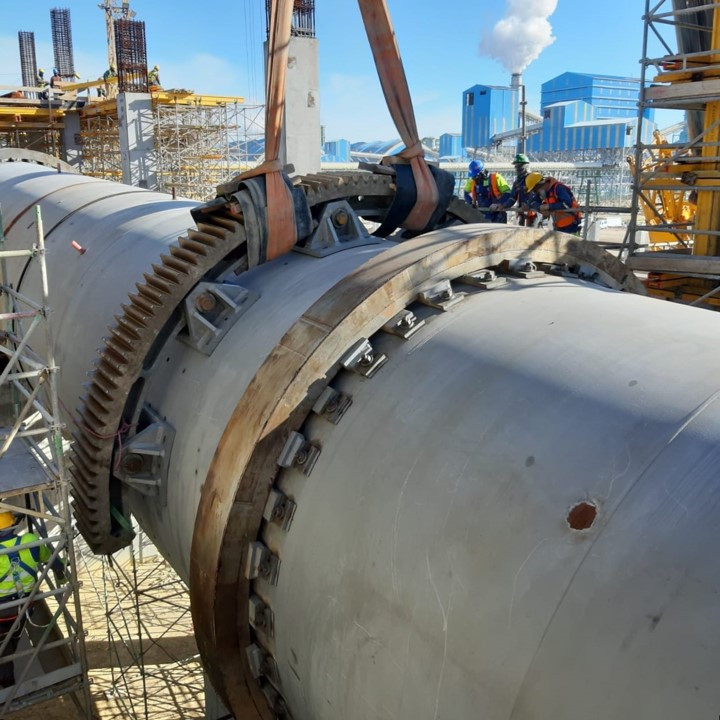 Rotary Dryer during installation