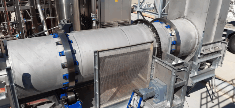 COMESSA - Tube sécheur pour marc de tomates / Rotary tube dryer for tomatoes pomace