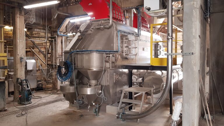 Lit fluidisé sécheur de soufre